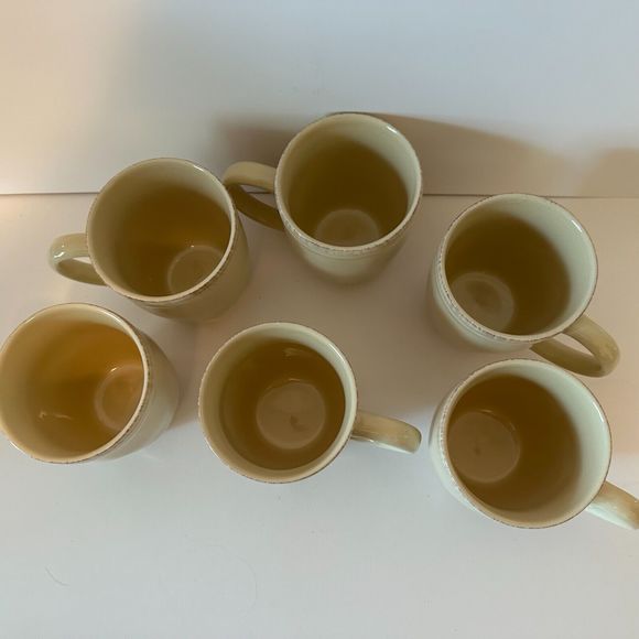 RACHAEL RAY "Cucina" Almond Cream Mug/Cup set of 6 -HTF/RARE - Picture 2 of 10